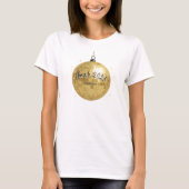 Golden Disco Ball 2026 New Year Eve T-Shirt (Vorderseite)