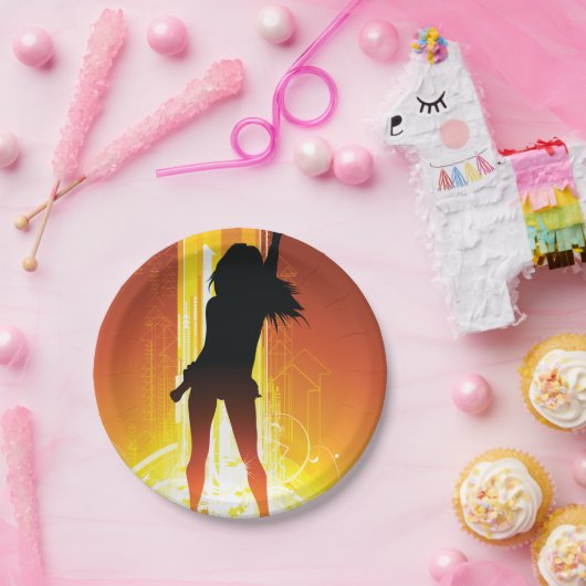 Golden Disco Pappteller (Party)
