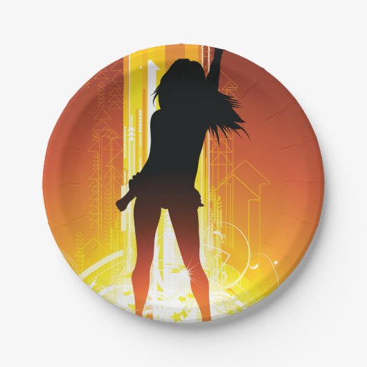 Golden Disco Pappteller (Vorderseite)