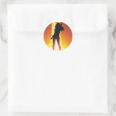 Golden Disco Runder Aufkleber (Tasche)