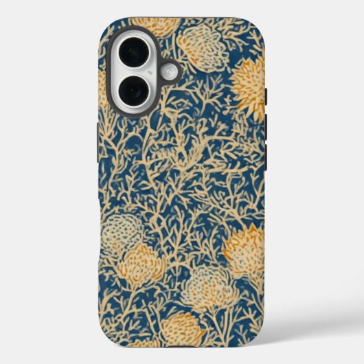 Golden Distel-Tangle - iPhone 16 Hülle (Rückseite)