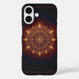 Golden Diwali Mandala - Light In und um iPhone 16 Hülle