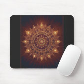 Golden Diwali Mandala - Light In und um Mousepad (Mit Mouse)