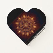 Golden Diwali Mandala - Light In und um Notizblock (Rückseite)