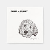 Golden Doddle Tee Cocktail Napkin für Hochzeit Serviette (Vorderseite)