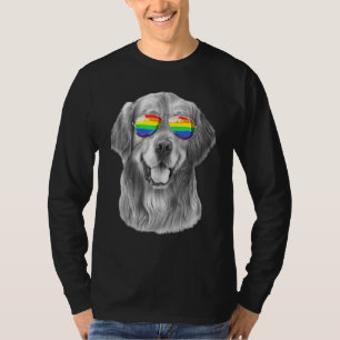 Golden Dog Gay Pride Flag Sonnenbrille Lgbt T-Shirt