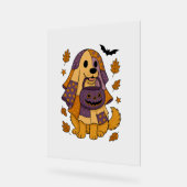 Golden Dog Ghost Halloween Acrylschild (Winkel)