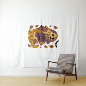 Golden Dog Ghost Halloween Wandteppich (Beispiel (Horizontal))