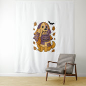 Golden Dog Ghost Halloween Wandteppich (Beispiel)