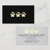 Golden Dog Paws White Leather Elite Visitenkarte (Vorne/Hinten)
