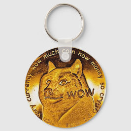 Golden Dogecoin Schlüsselanhänger
