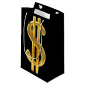 Golden Dollar-Gebühr Kleine Geschenktüte (Vorderseite Schrägansicht)