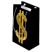Golden Dollar-Gebühr Kleine Geschenktüte (Rückseite Schrägansicht)