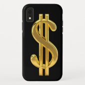 Golden Dollar Sign iPhone Case (Rückseite)