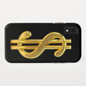 Golden Dollar Sign iPhone Case (Rückseite (Horizontal))