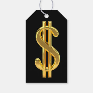 Golden Dollar Sign Tag Geschenkanhänger