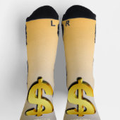 Golden Dollar Sparkling-Symbol für Geld Socken (Oben)