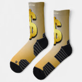 Golden Dollar Sparkling-Symbol für Geld Socken (Links)