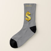 Golden Dollar Sparkling-Symbol für Geld Socken (Links - Außen)