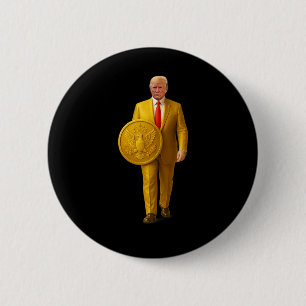 Golden Dome Trump Great American Map Patriotic 4. Button