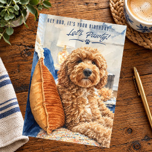 Golden Doodle Alles Gute zum Geburtstag Bruder Karte