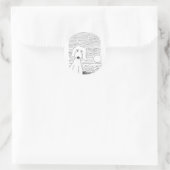 Golden Doodle am Strand Runder Aufkleber (Tasche)