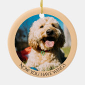 Golden Doodle Angel Personalisierte Gedenkstätte Keramik Ornament (Hinten)