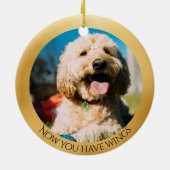 Golden Doodle Angel Personalisierte Gedenkstätte Keramik Ornament (Hinten)