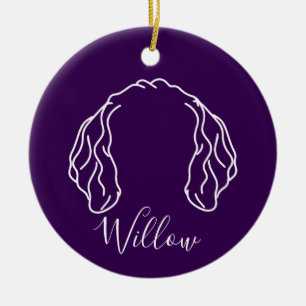 Golden Doodle Anhänger (Om Logo) Keramik Ornament