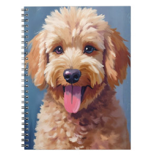 Golden Doodle   Aquarellmalerei Hund Haustier Notizblock