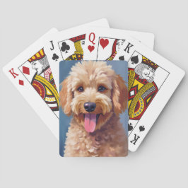 Golden Doodle | Aquarellmalerei Hund Haustier Spielkarten