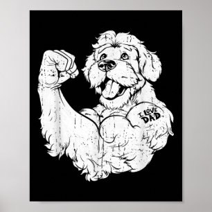 Golden Doodle Biceps Tattoo Dog Rasse - Haustier I Poster