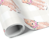 Golden Doodle Blume Gingham Sweet Geschenkpapier (Rolleneckpunkt)
