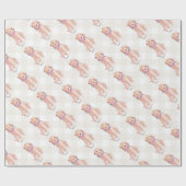 Golden Doodle Blume Gingham Sweet Geschenkpapier (Flach)