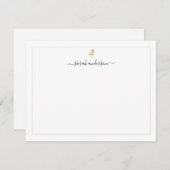 Golden Doodle Border Personalized Mitteilungskarte (Vorne/Hinten)