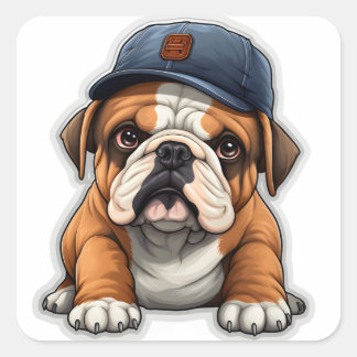 Golden Doodle Cap Kids Sticker Design Stickers