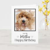 Golden Doodle Cavapoo Happy Birthday Mother Karte (Gelbe Blume)