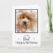 Golden Doodle Cavapoo Happy Birthday Vater Karte (Vorderseite)