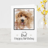 Golden Doodle Cavapoo Happy Birthday Vater Karte (Gelbe Blume)