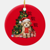 Golden Doodle Christmas Dowl Keramik Ornament (Hinten)