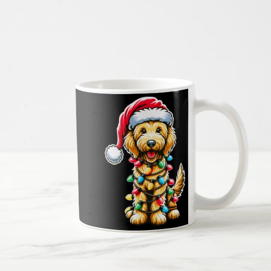 Golden Doodle Christmas Tree Xmas Dog Pajamas Gold Kaffeetasse (Rechts)