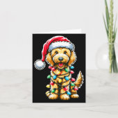 Golden Doodle Christmas Tree Xmas Dog Pajamas Gold Karte (Vorderseite)