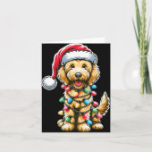 Golden Doodle Christmas Tree Xmas Dog Pajamas Gold Karte (Vorderseite)