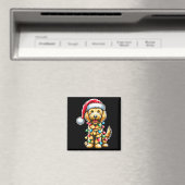 Golden Doodle Christmas Tree Xmas Dog Pajamas Gold Magnet (In Situ (Geschirrspüler))