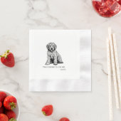 Golden Doodle Cocktail Napkin Serviette (Beispiel)