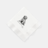 Golden Doodle Cocktail Napkin Serviette (Ecke)