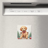 Golden Doodle Decorating Christmas Cookies Magnet (In Situ (Geschirrspüler))