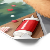 Golden Doodle Decorating Christmas Cookies Poster (Ecke)