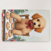 Golden Doodle Decorating Christmas Cookies Puzzle (Horizontal)