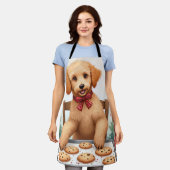 Golden Doodle Decorating Christmas Cookies Schürze (Getragen)
